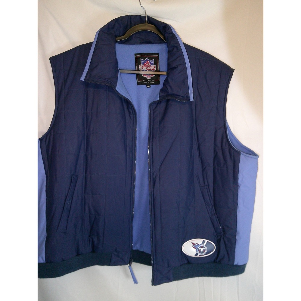 Rare Vintage NFL Tennessee Titans‎  Game Day Vest Mens XXL Puffer Sleeveless